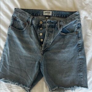AGOLDE Rumí Denim Cutoff Shorts